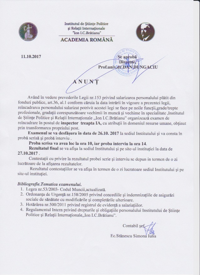 Anunt 11.10.2017